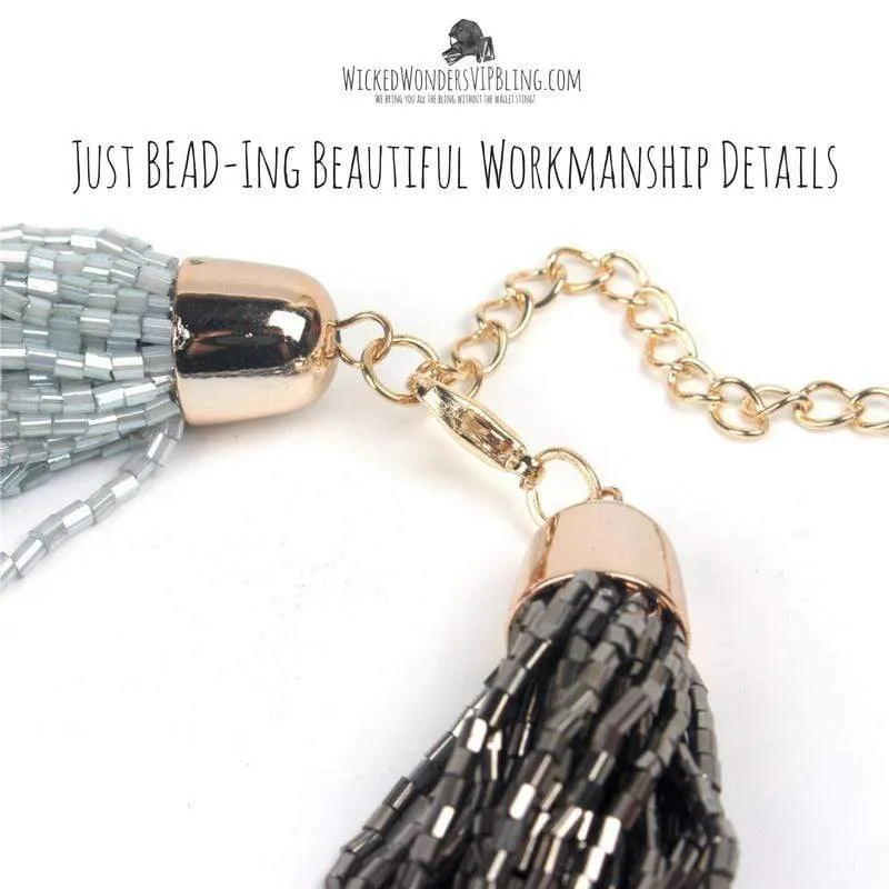 Just BEAD-ing Beautiful Black Seed Bead Necklace