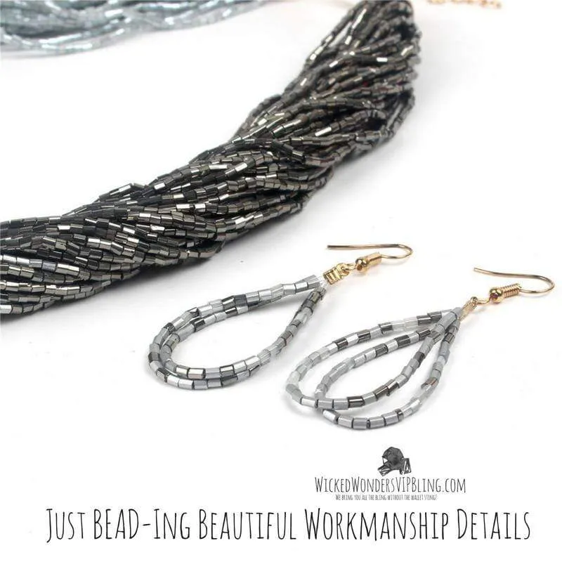 Just BEAD-ing Beautiful Black Seed Bead Necklace