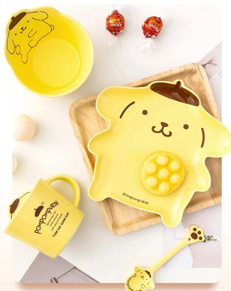 Kawaii Anime Ceramic Cup Bowl And Dish Set PN6066