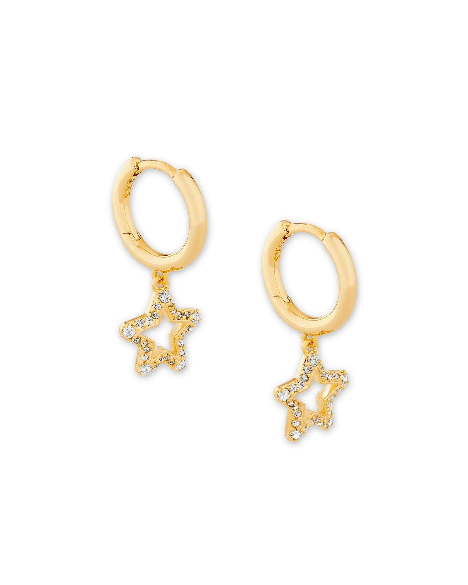 Kendra Scott Jae Star Crystal Huggie Earrings