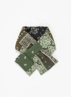 KESA Flannel Reversible Scarf Black & Khaki