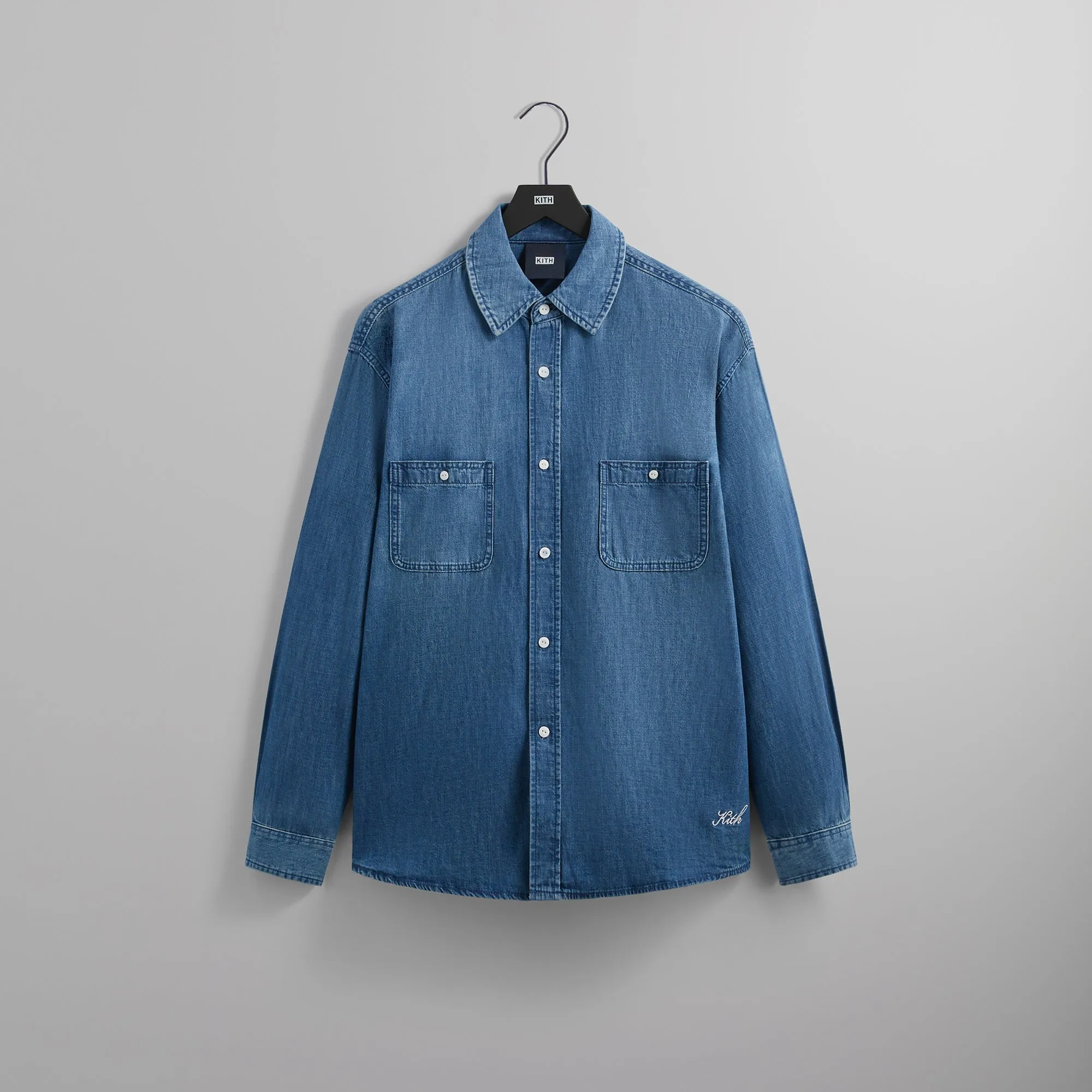 Kith Chambray Apollo Shirt - Mid Indigo