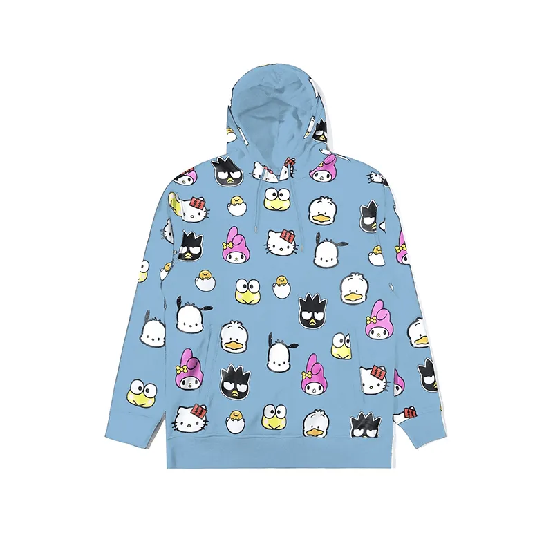 [L20W302015LTBL] The Hundreds x Sanrio Heads Oversized Hoodie Light Blue