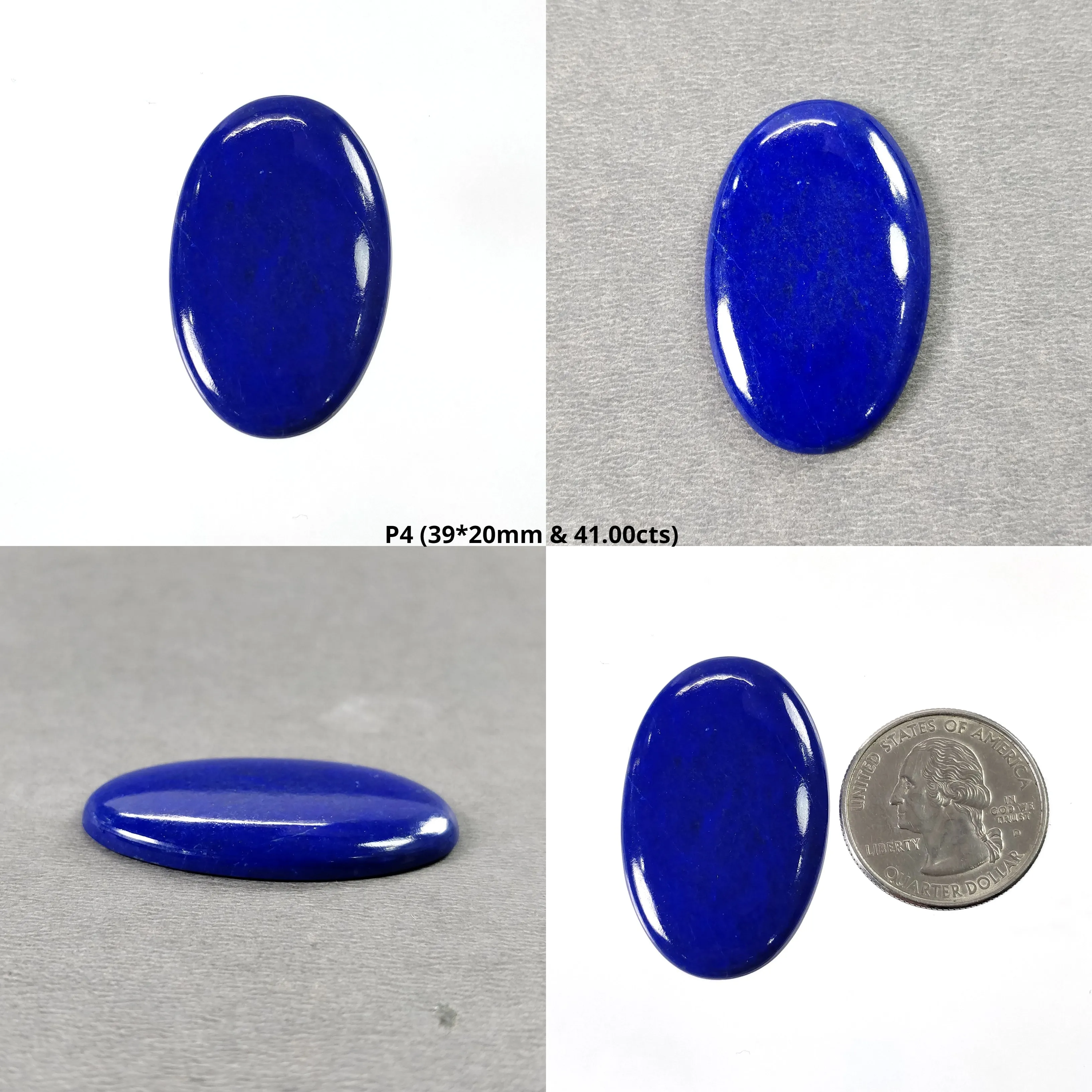 LAPIS LAZULI Gemstone Cabochon : Natural Untreated Blue Lapis Oval Shape 1pc