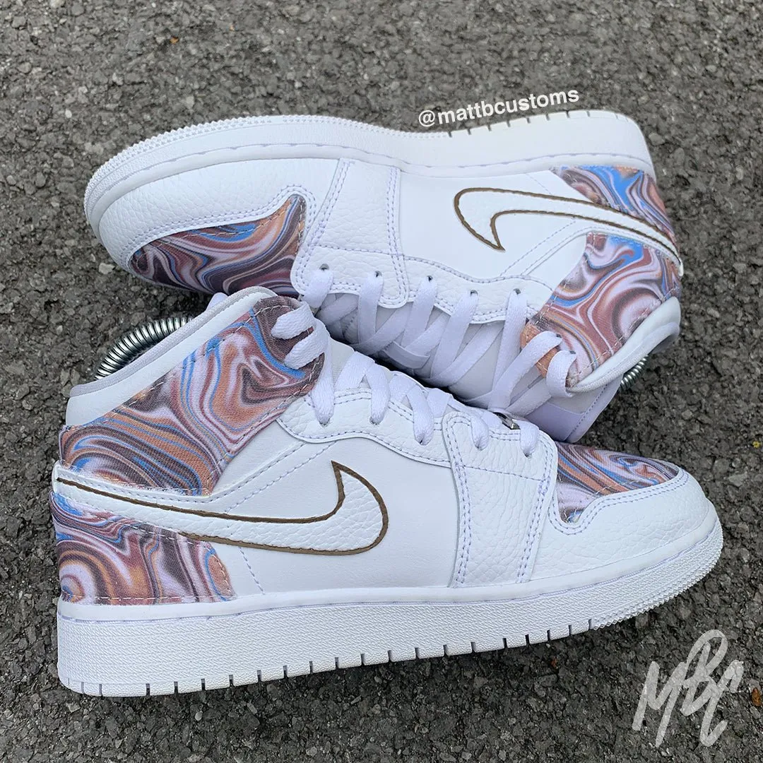 Liquid Marble - Jordan 1 Mid Custom