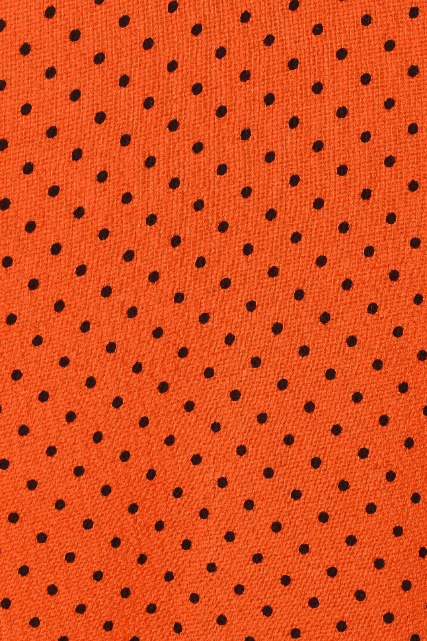 Manette Orange & Black Dots Dress