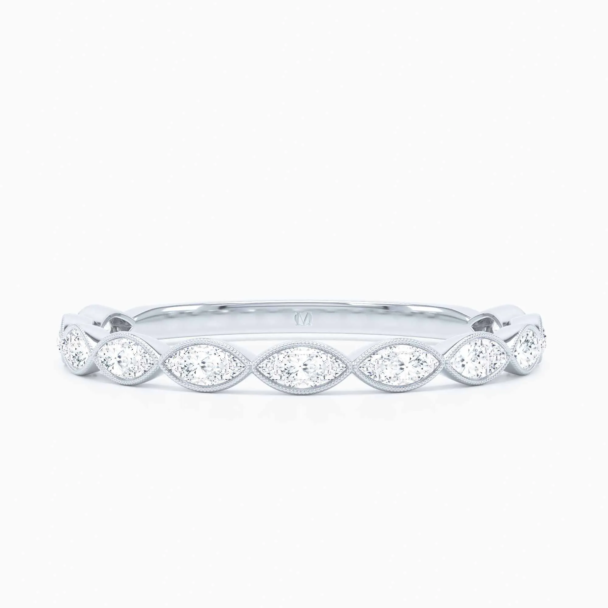 Marquise East-West Bezel Wedding Band