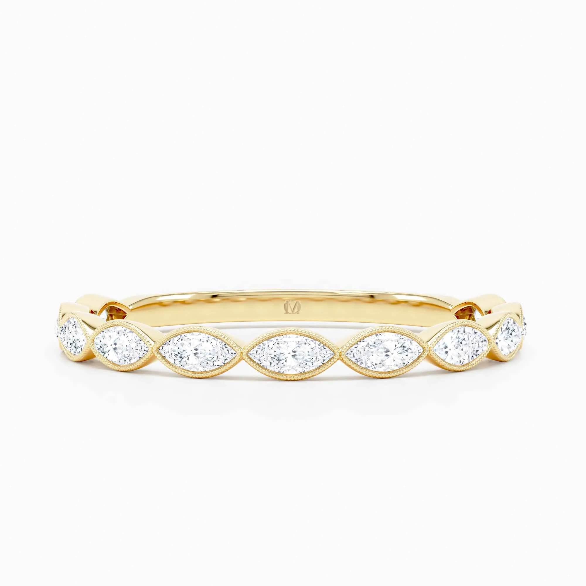 Marquise East-West Bezel Wedding Band