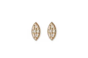 Marquise Leaf Studs