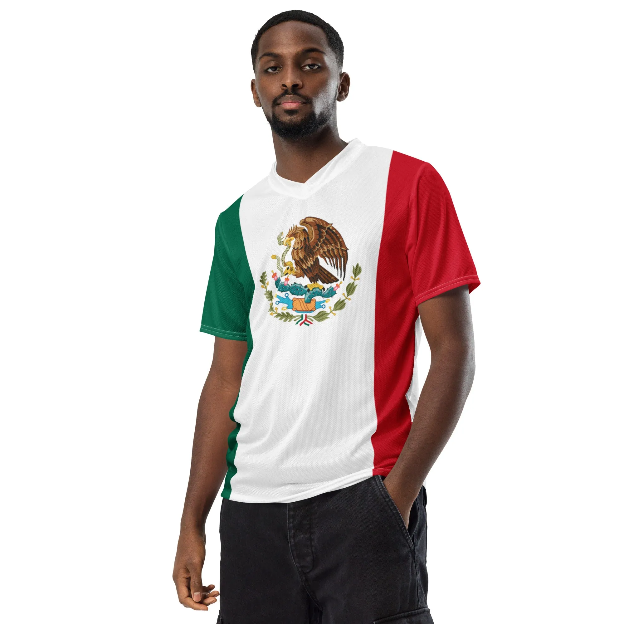 Mexico Flag Recycled Polyester Unisex Sports Jersey Sizes 2XS - 6XL