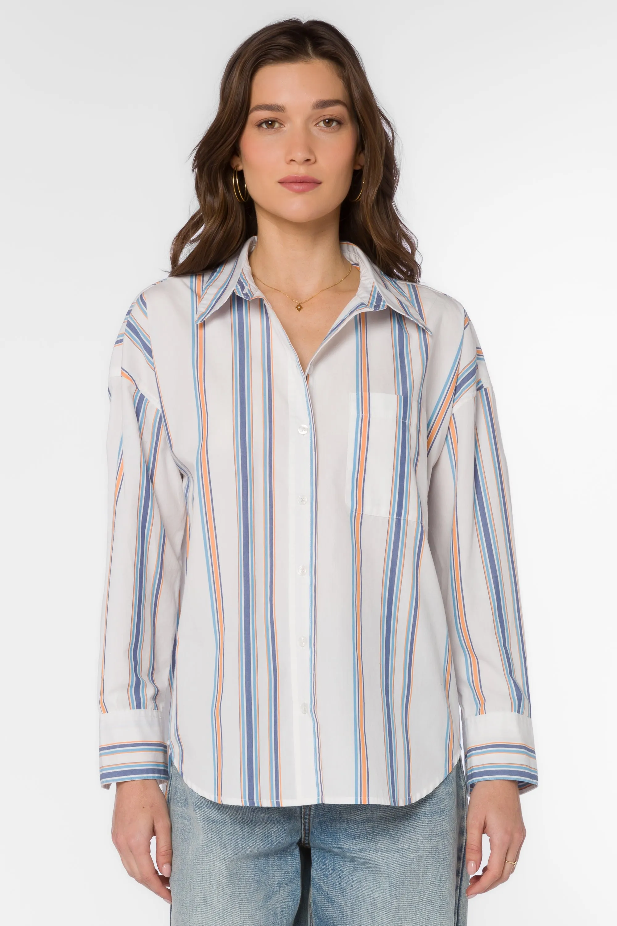 Mitch Blue Stripe Shirt