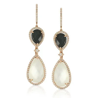 Mother of Pearl & Diamond Earrings