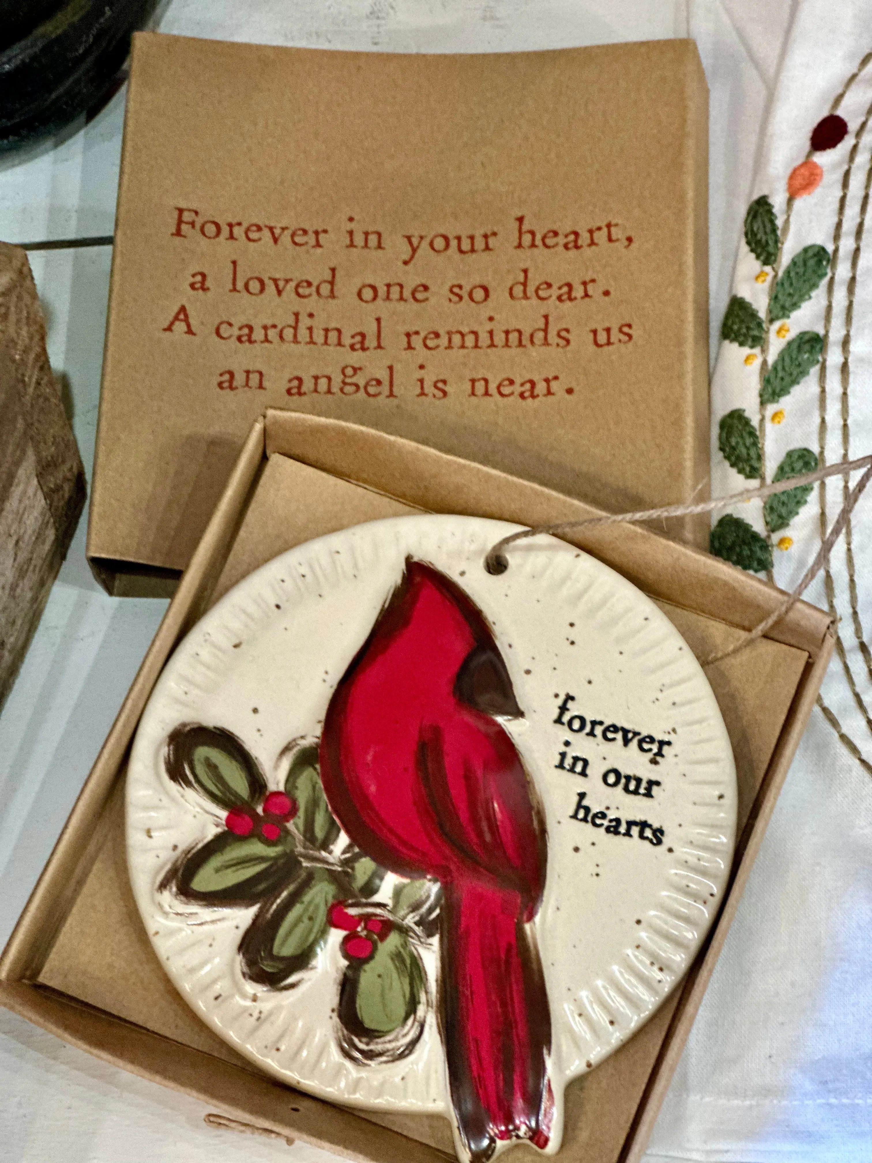 Mudpie Boxed Cardinal Ornament