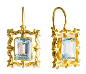 National Gallery Blue Topaz Earrings