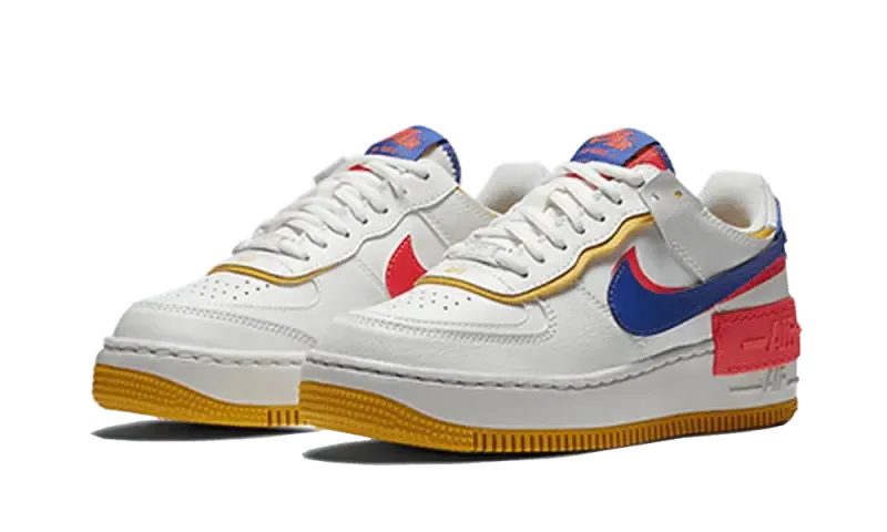 Nike Air Force 1 Shadow White Flash Crimson Astronomy Blue