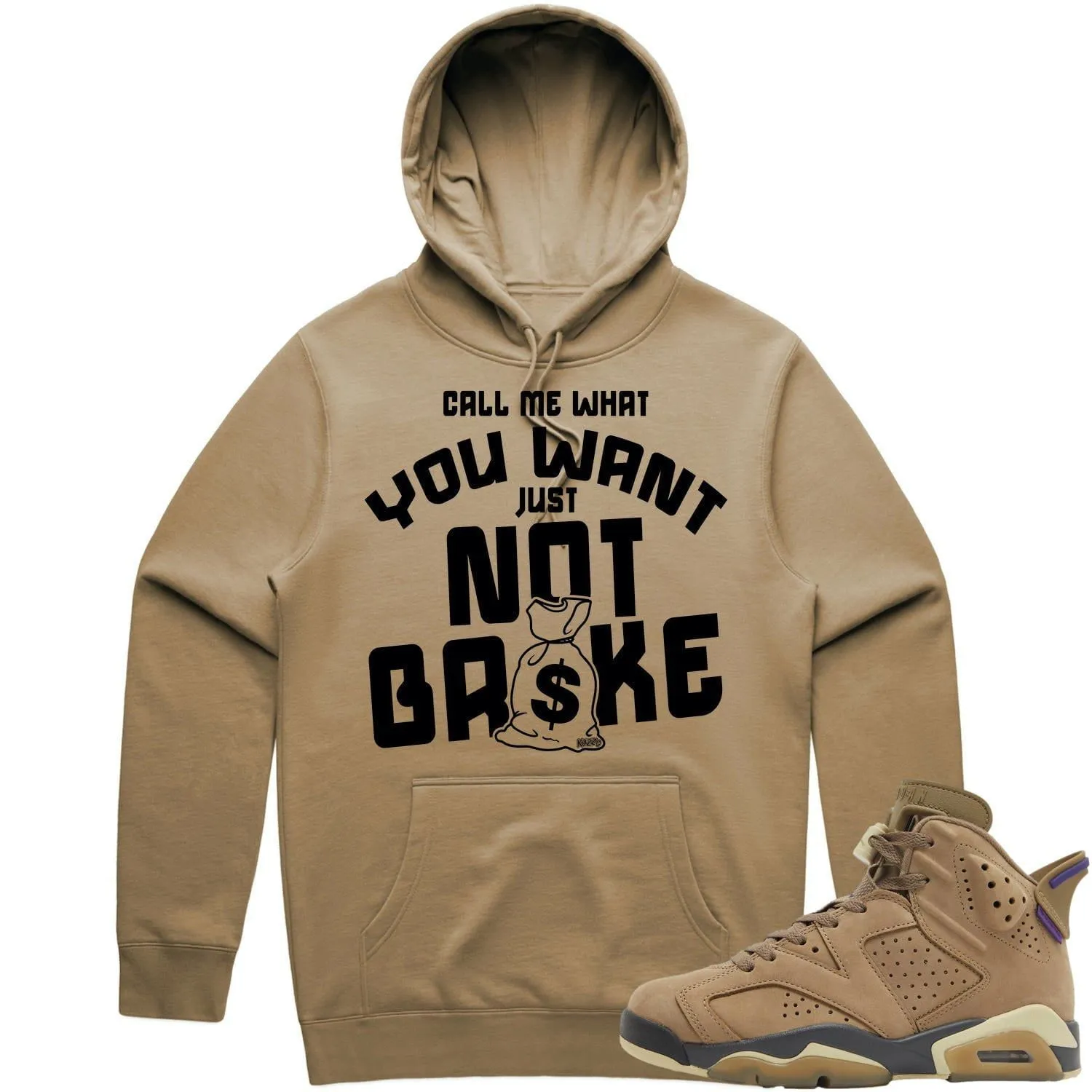 NOT BROKE - Brown Kelp Sneaker Hoodie