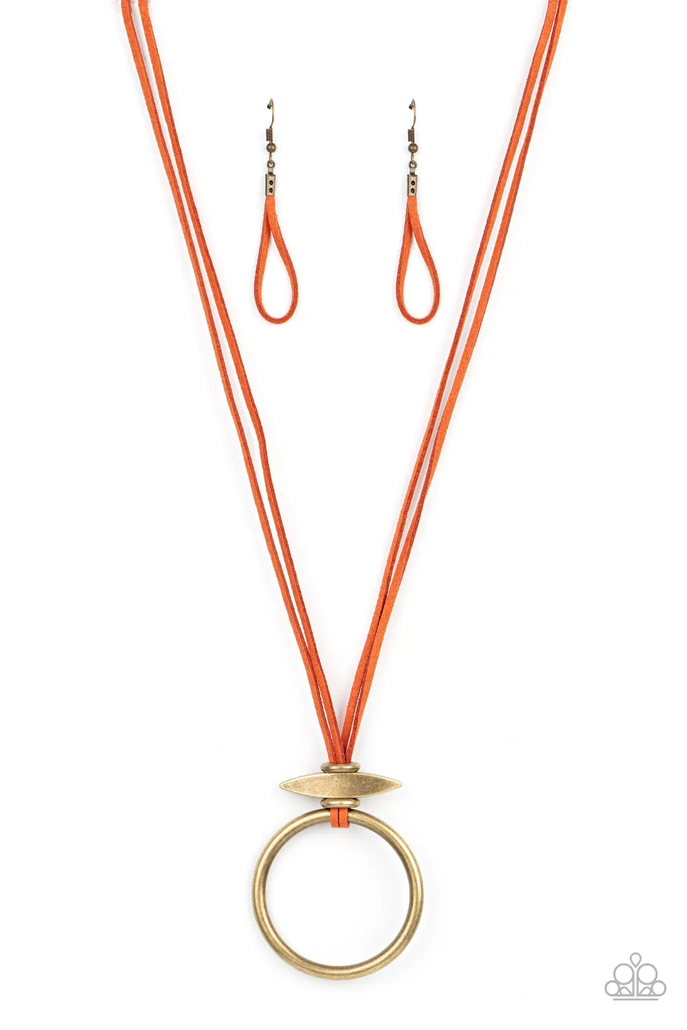 Noticeably Nomad - Orange - Paparazzi Necklace