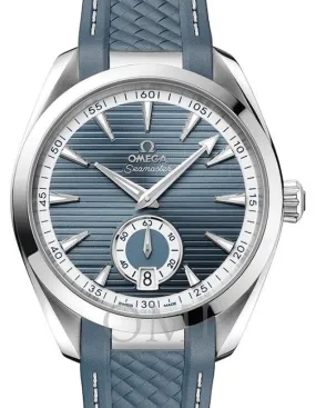 OMEGA SEAMASTER AQUA TERRA 150M CO-AXIAL MASTER CHRONOMETER SMALL SECONDS 41MM STAINLESS STEEL BLUE DIAL 220.12.41.21.03.005 WITH RUBBER STRAP