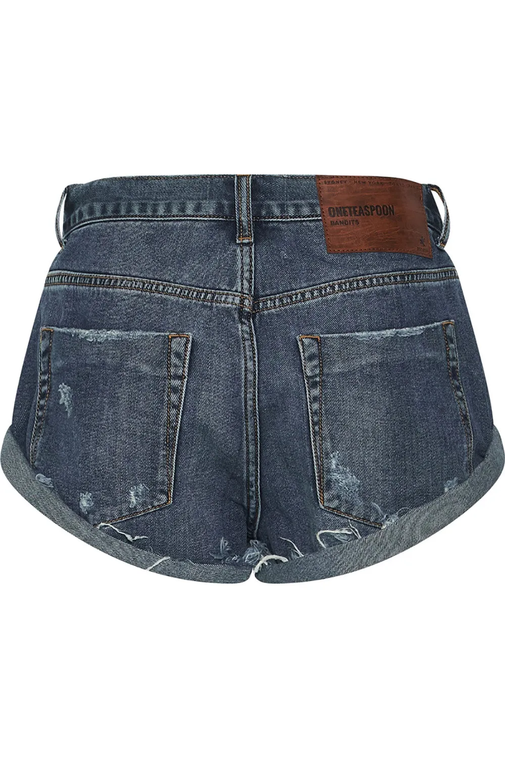 One Teaspoon Low Waist Bandit Denim Short in Rodeo Blue