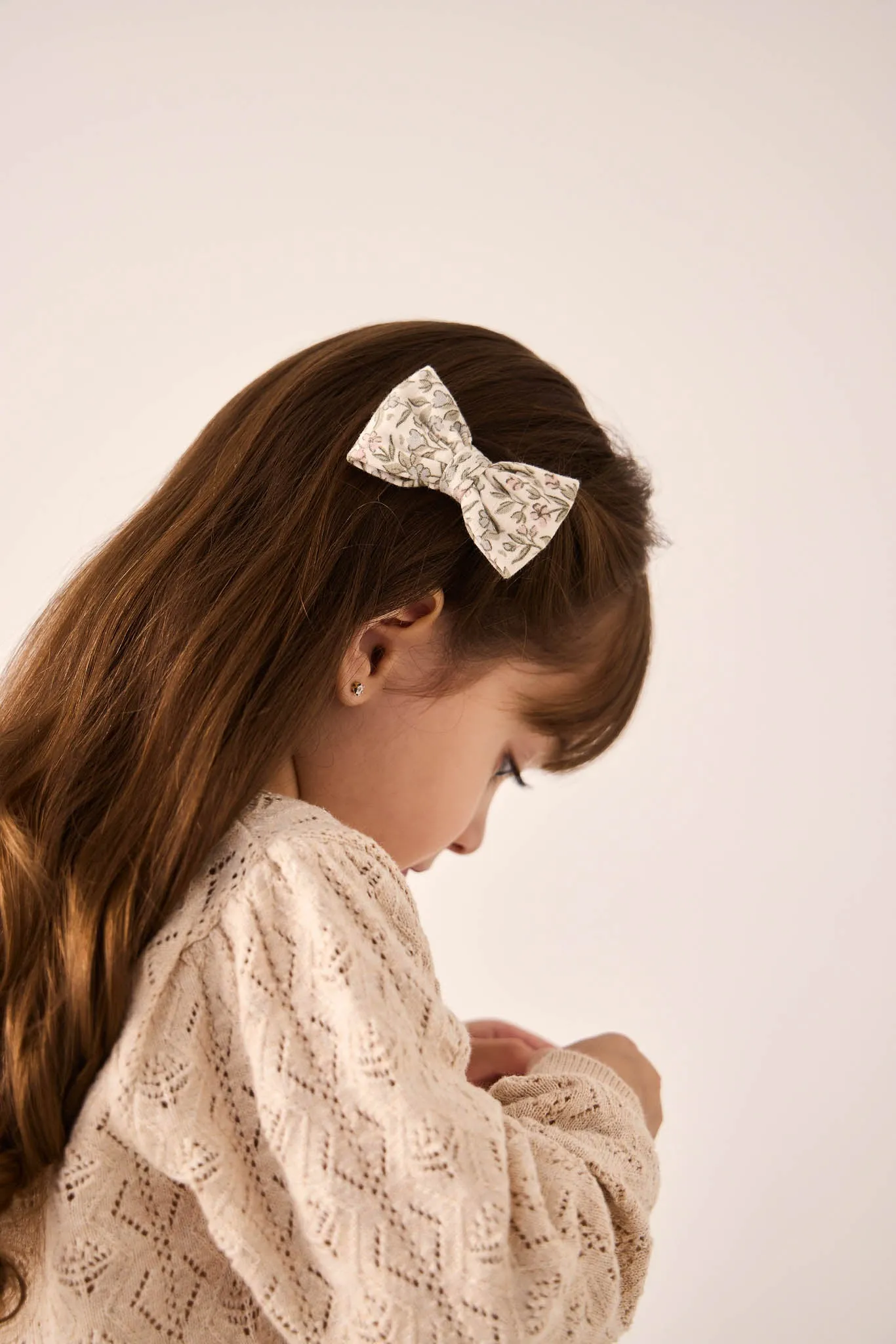 Organic Cotton Bow 2PK - Ariella Eggnog