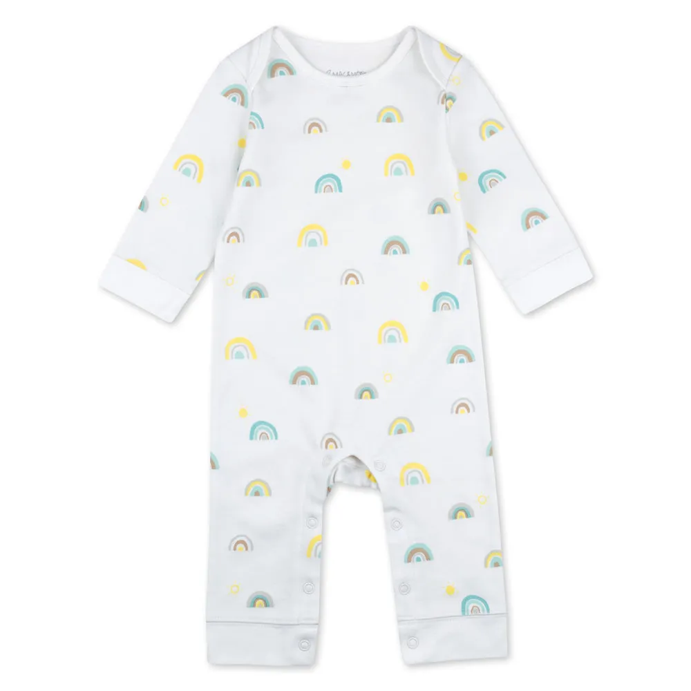 Organic Cotton Coverall in Blue Rainbow