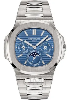 Patek Philippe Nautilus Grand Complication Perpetual Calendar 5740 40MM Blue Sunburst Dial With White Gold Bracelet