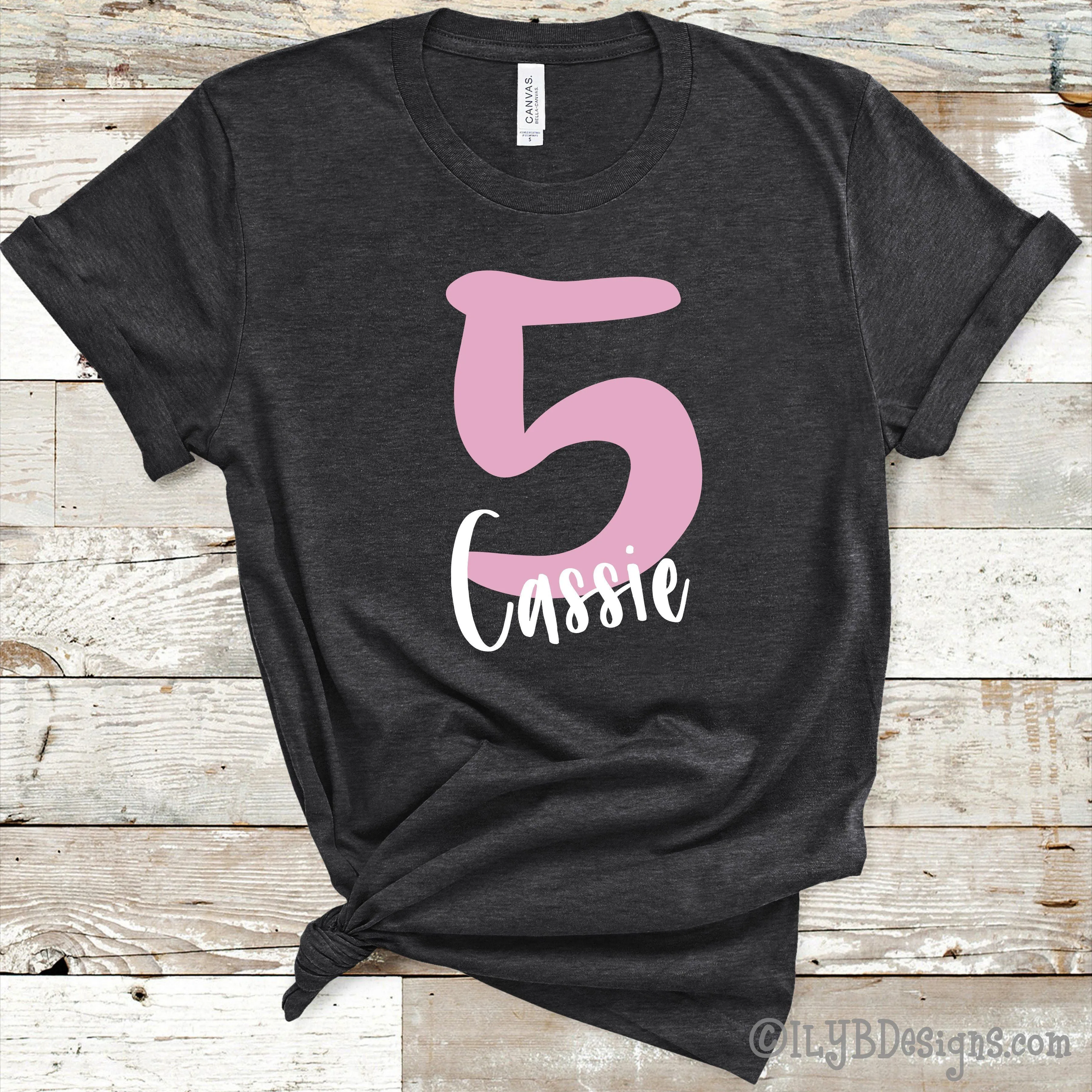 Personalized Birthday Shirt with Age & Child's Name