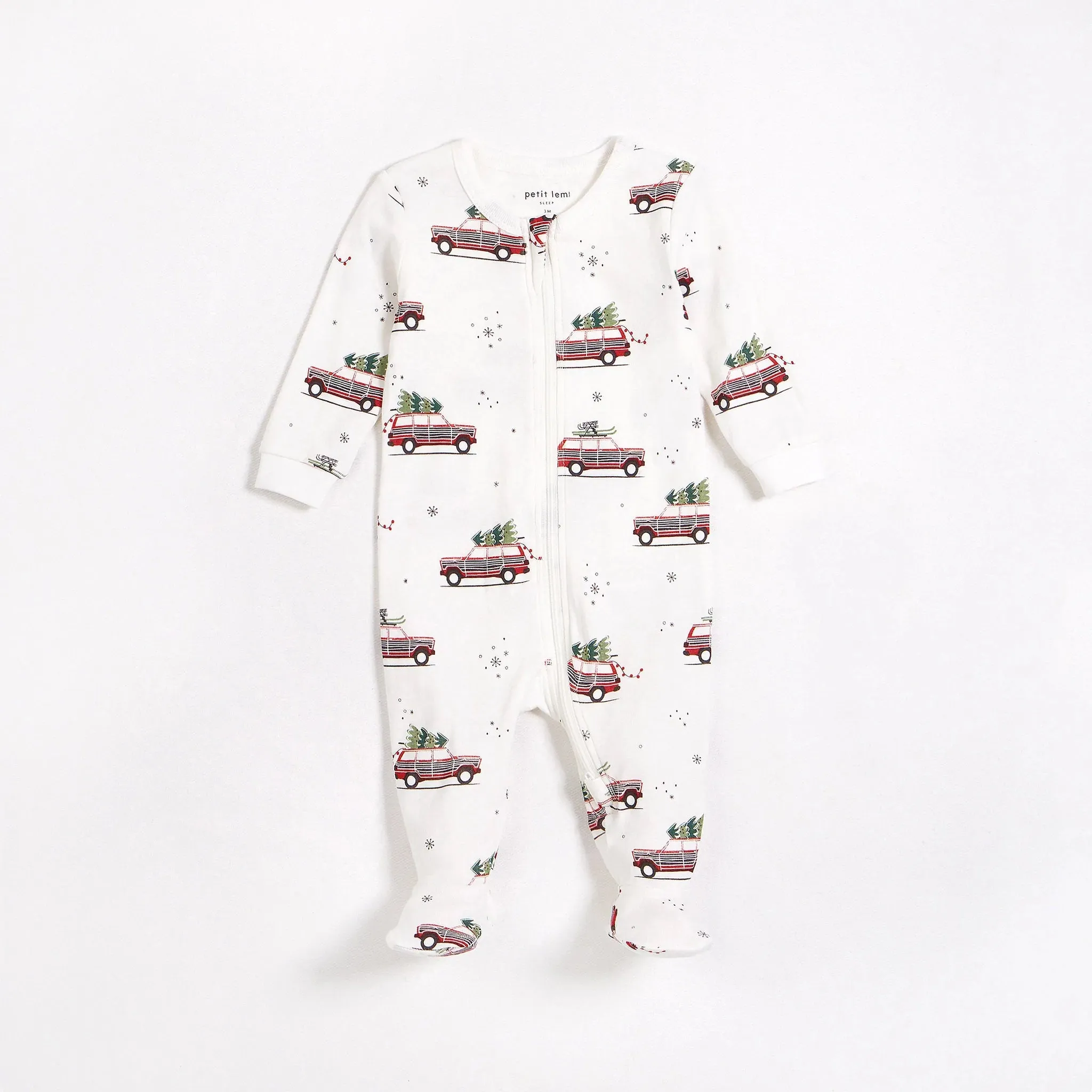 Petit Lem Baby Sleeper w/Festive _Off White 22HRS63012-101