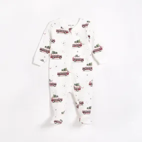 Petit Lem Baby Sleeper w/Festive _Off White 22HRS63012-101