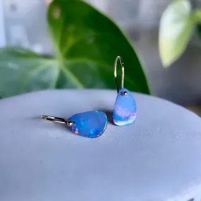 Petite opal Bean earrings