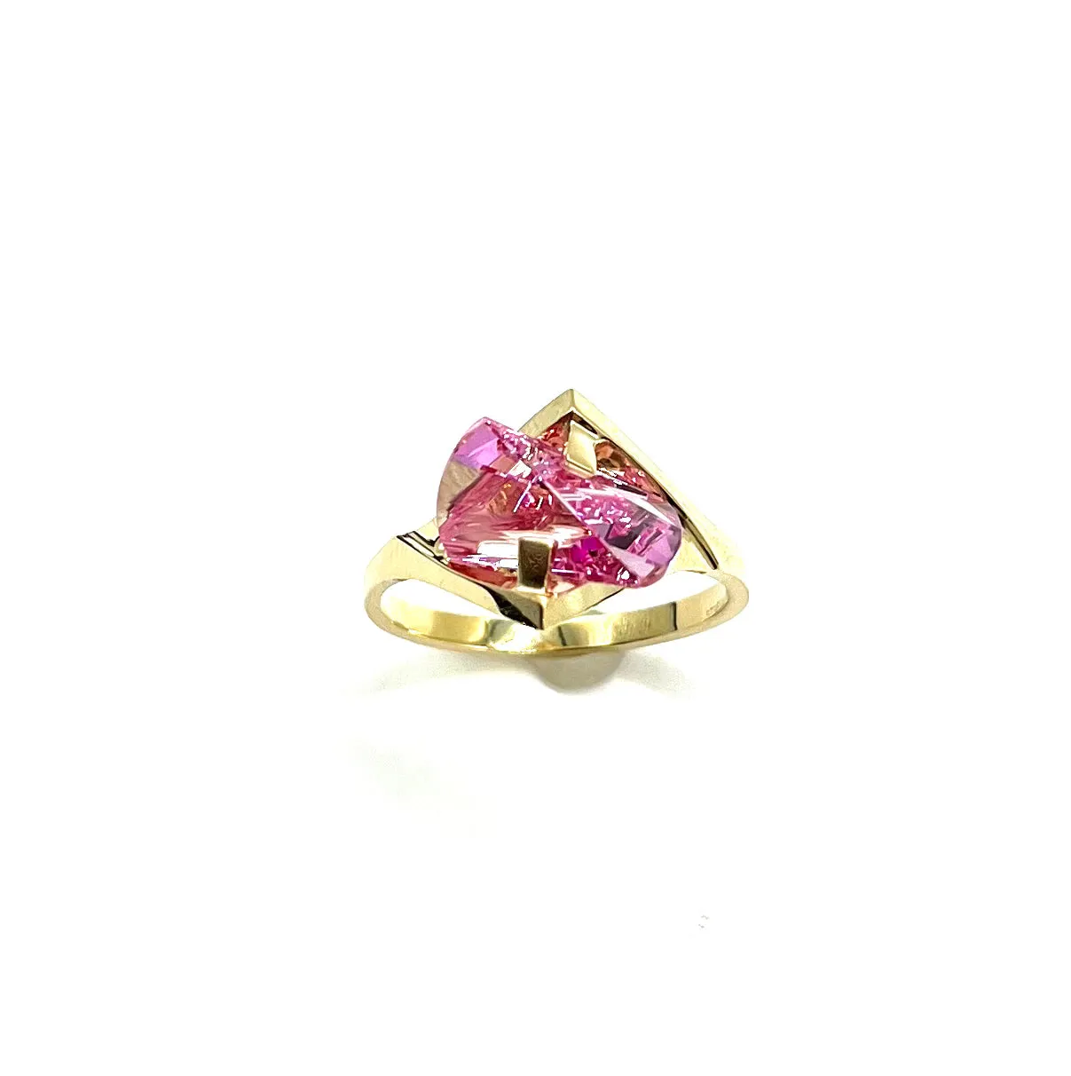 Pink Stone Abstract Ring