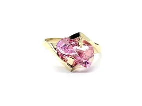 Pink Stone Abstract Ring