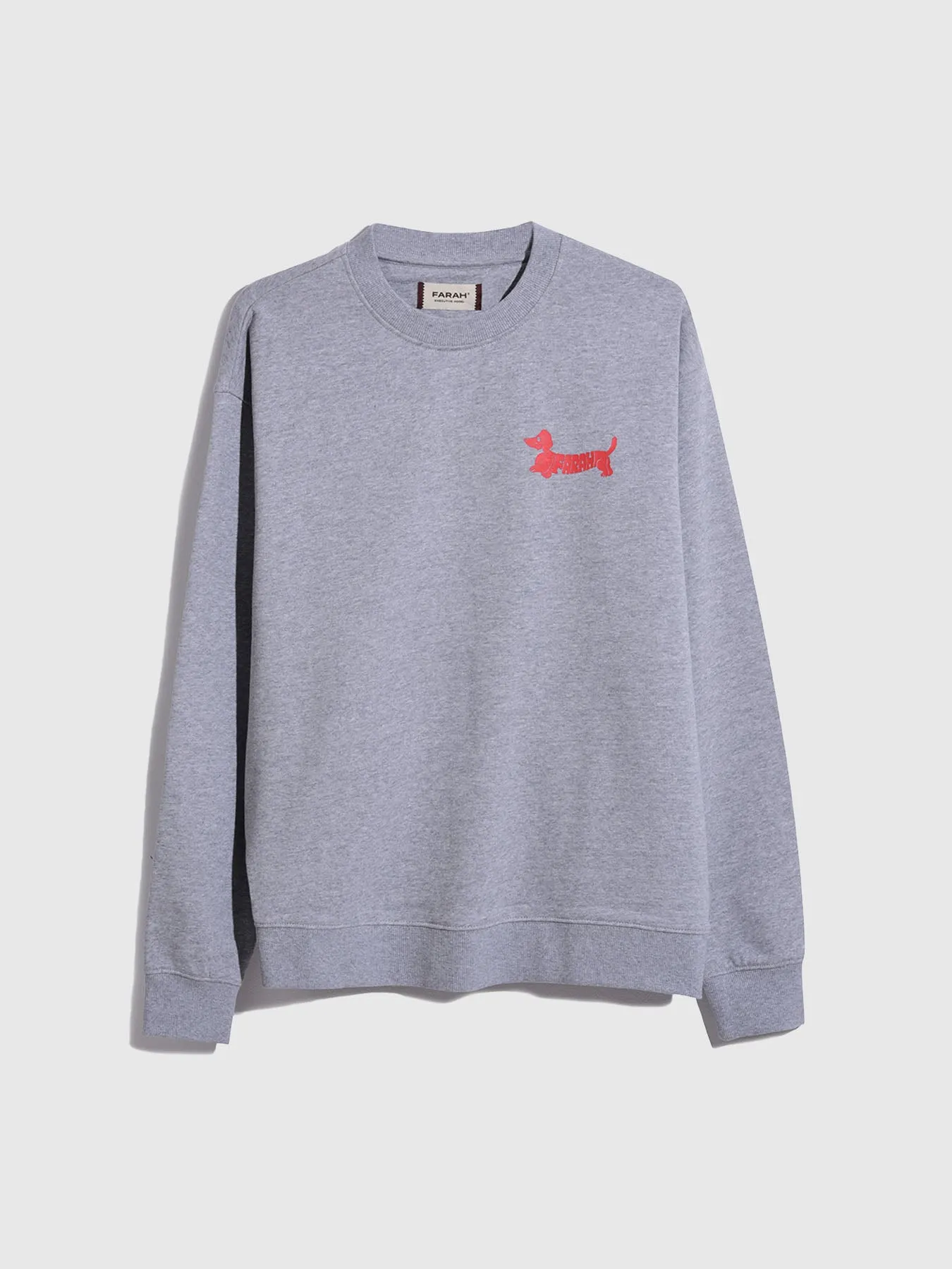 Puglia Relaxed Fit Crew Neck Graphic Sweatshirt In Light Grey Marl