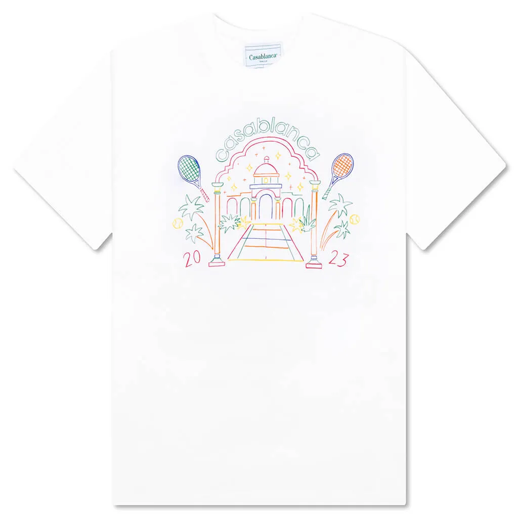 Rainbow Crayon Temple Jersey - White