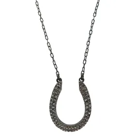 Rebel Designs Crystal Horseshoe Pendant Necklace