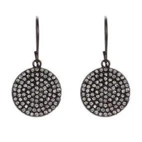 Rebel Designs Round Sparkling Crystal Earrings