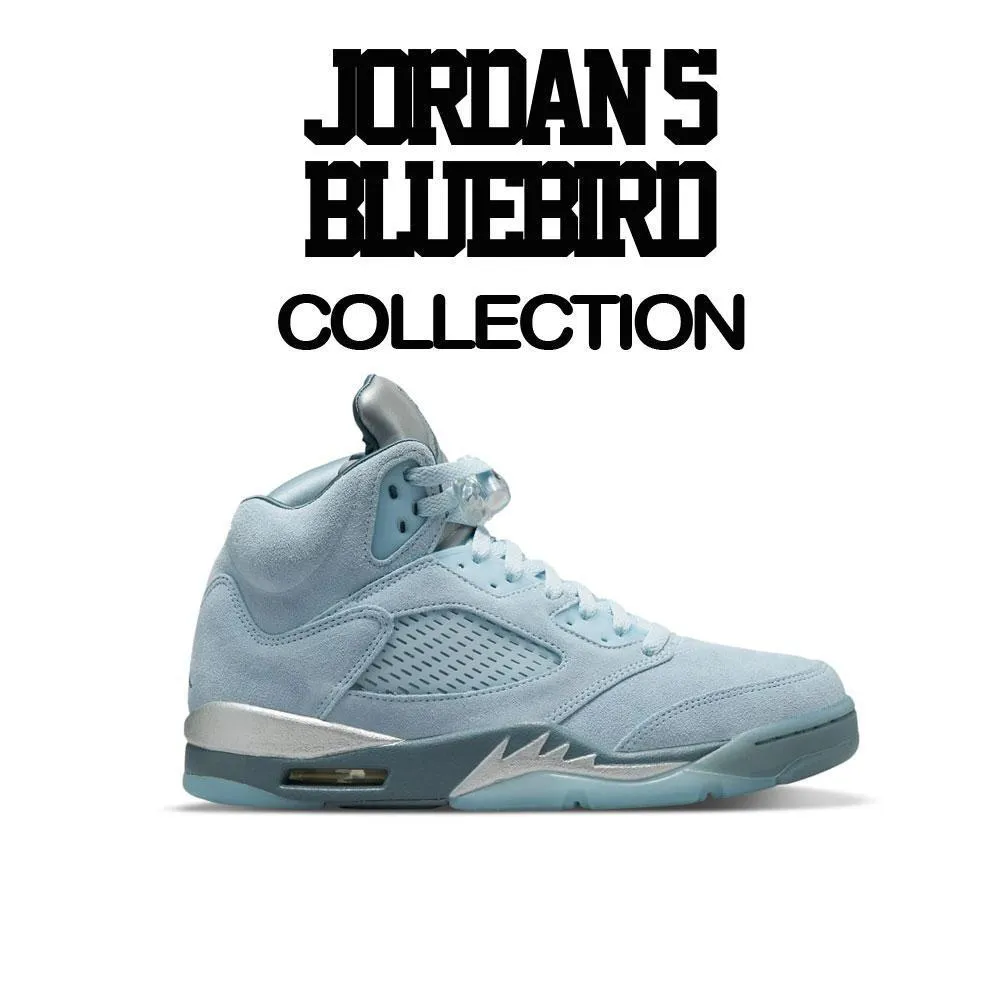 Retro 5 Bluebird Shirt - Clean Pair - Light Blue