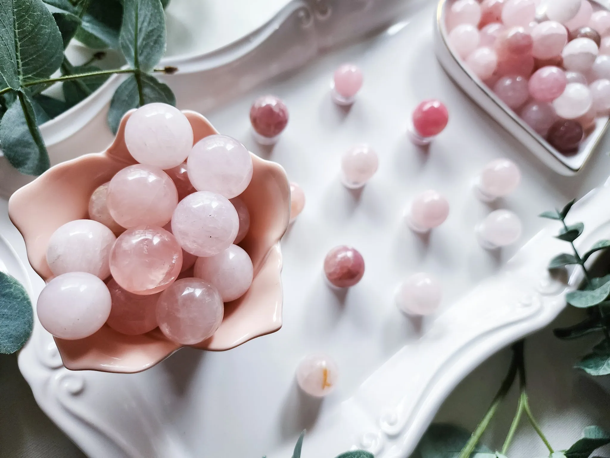 Rose Quartz Sphere || Marble