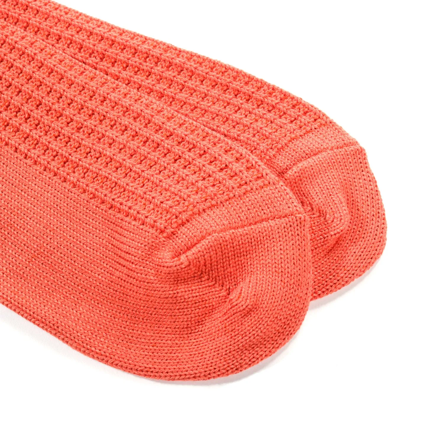 ROTOTO COTTON WAFFLE SOCKS L.ORANGE