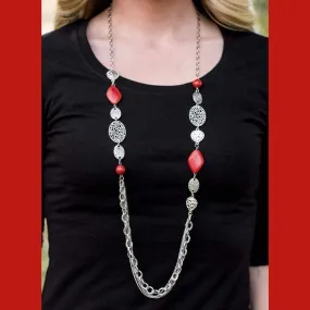 Saloon Style Red Necklace