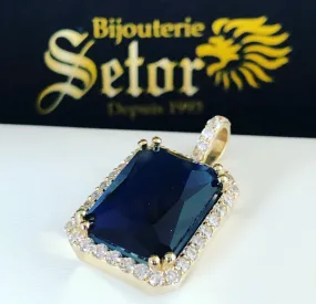 Sapphire blue pendant P263