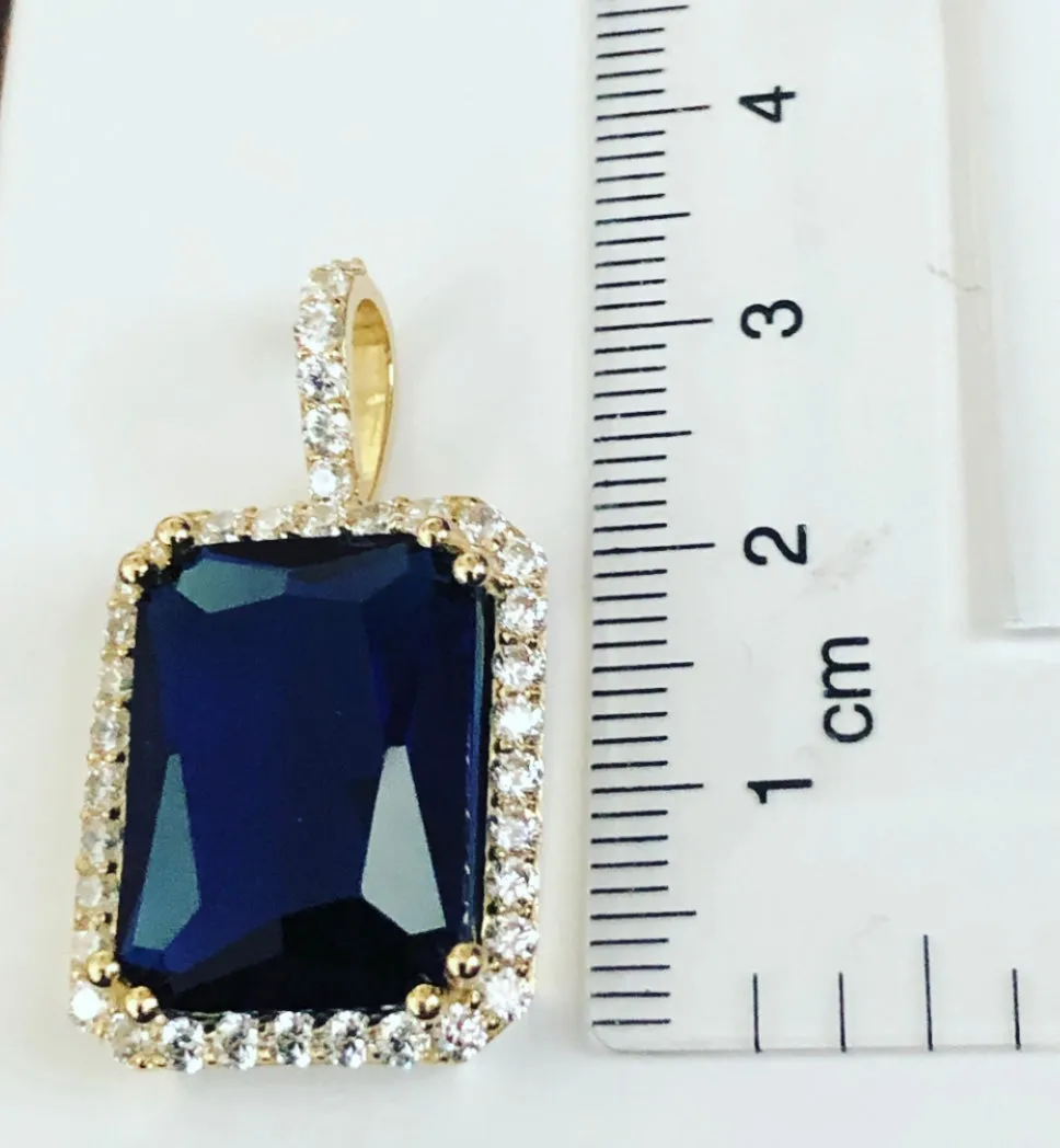 Sapphire blue pendant P263