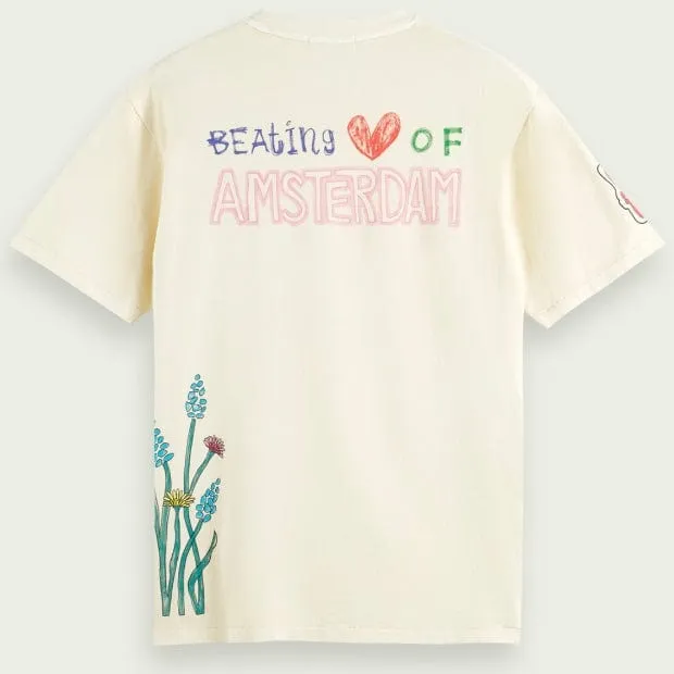 Scotch & Soda Washed Artwork Tee (Off White) 171698