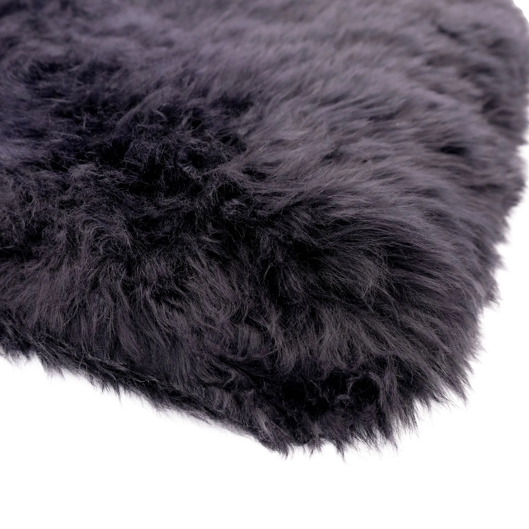 Sheepskin Chair Mats - Black Square (50 x 50cm) - Australian Merino Sheepskin Seat Mats