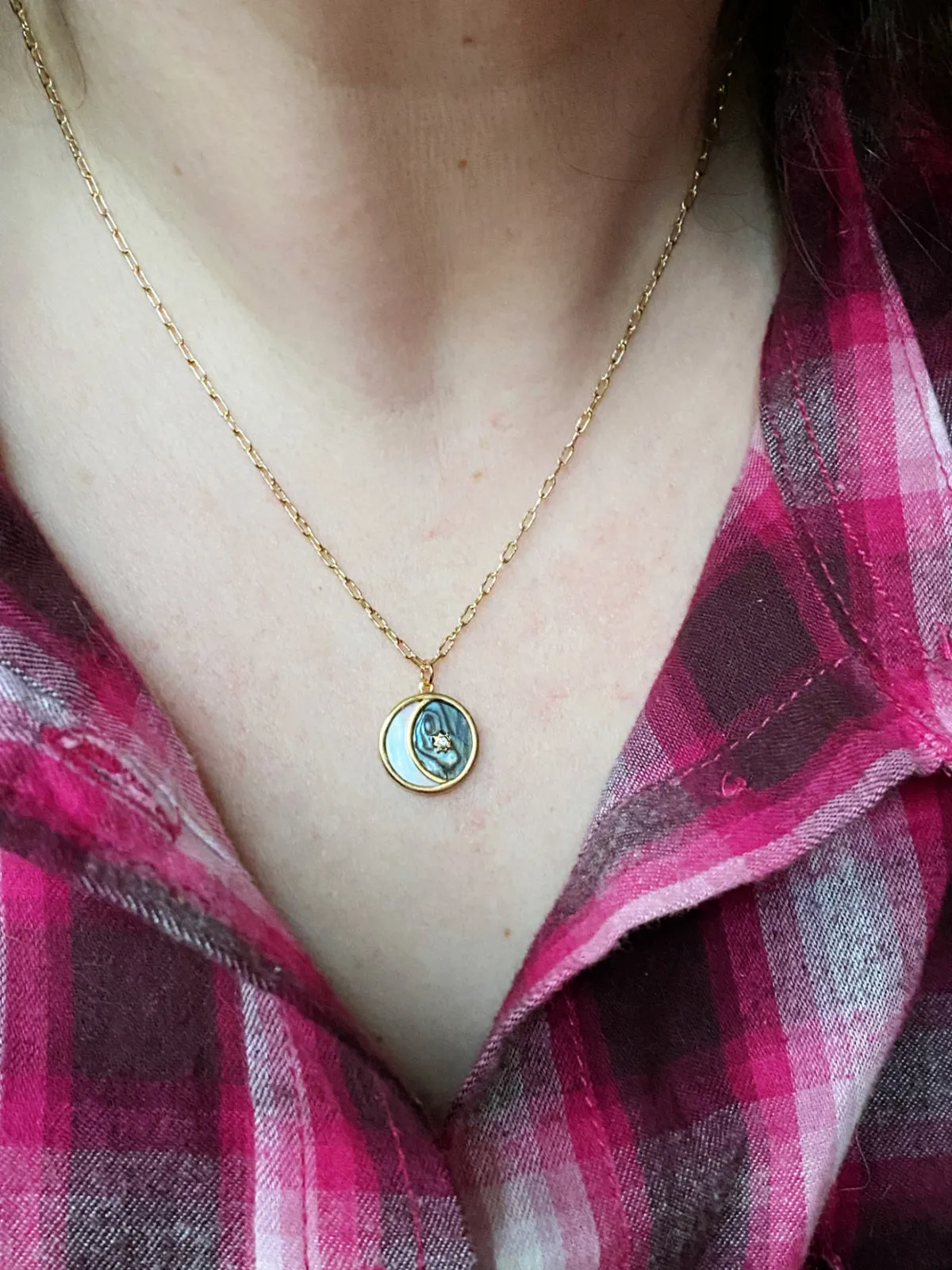 Shell Crescent Moon Necklace