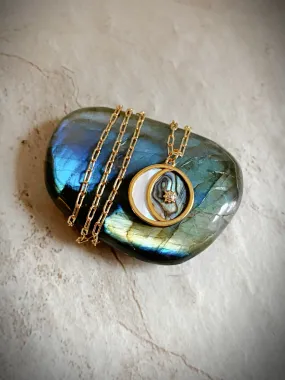 Shell Crescent Moon Necklace