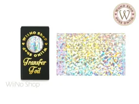 Silver Holographic Confetti Nail Transfer Foil (HL-F-02)