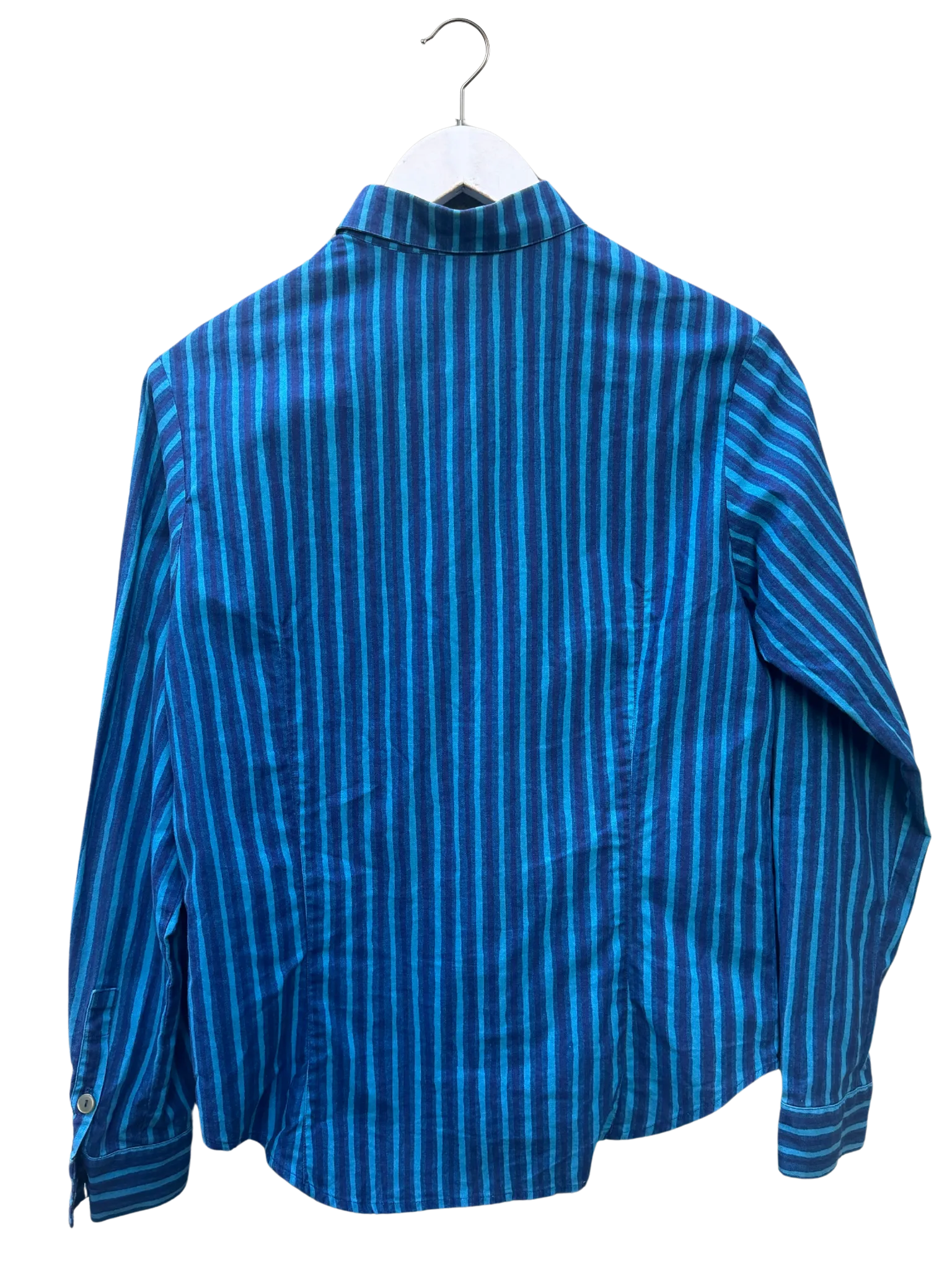 Size M - Marimekko x Mika Piirainen Blue Striped Shirt