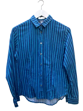 Size M - Marimekko x Mika Piirainen Blue Striped Shirt