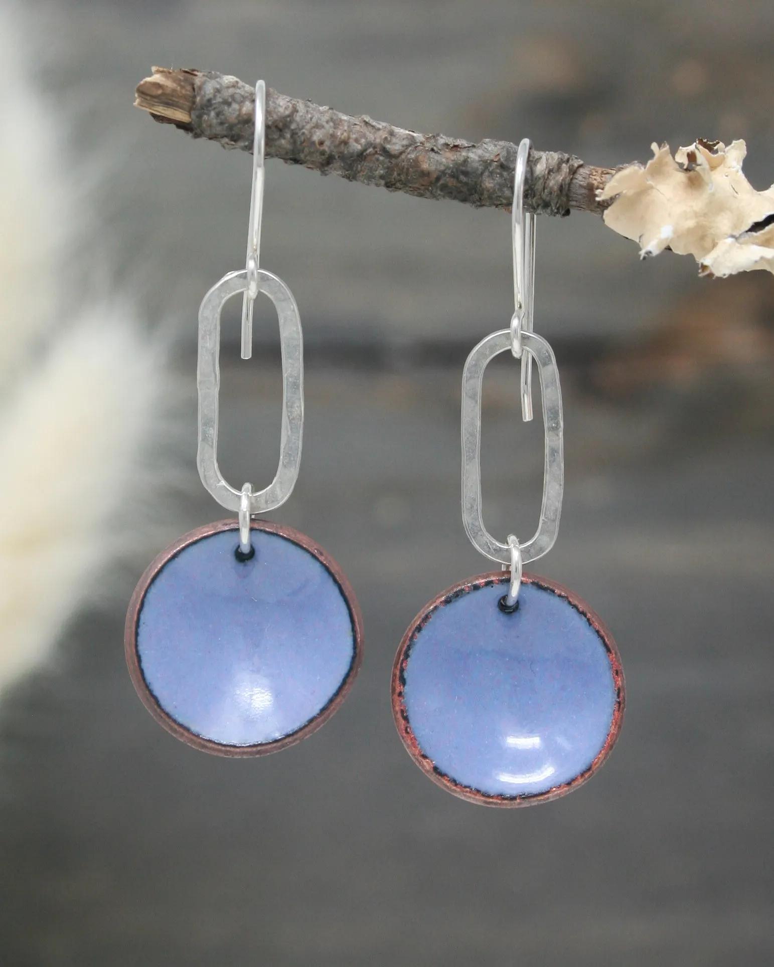 Small Elongate Sterling Penny earrings